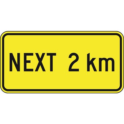 Distance to Warning Item for Use with WA Series Signs