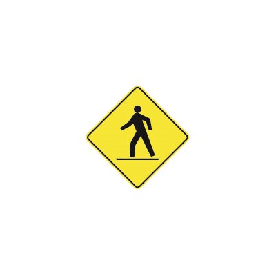 Right Side Pedestrian Crossing Ahead