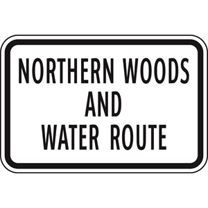 Northern Woods & Water Route (Symbol) Black / White