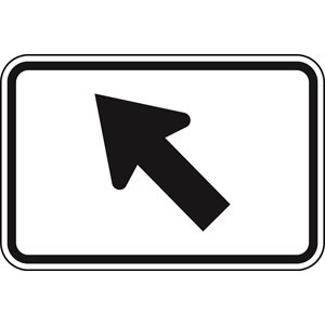 Direction Angle Left (Trans-Canada) White / Green