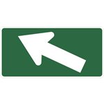 Direction Arrow Angled Left White / Green