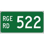 Range Road Or Township Road Ahead White