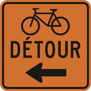 Bike Detour Left Arrow