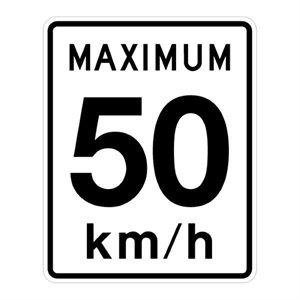 Maximum 50 km / h