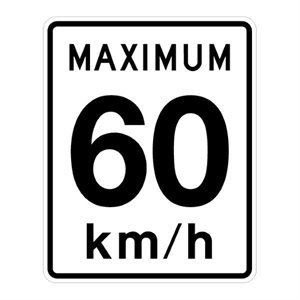 Maximum 60 km / h