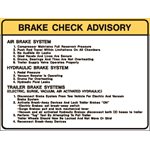 Brake Check Advisory - Instructions