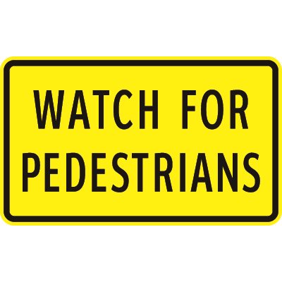 Watch For Pedestrians Tab