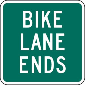 Bike Lane Ends