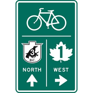 Bicycle Symbol c / w (Specify Route Symbols, Directions, And Arrows) (Double Route)