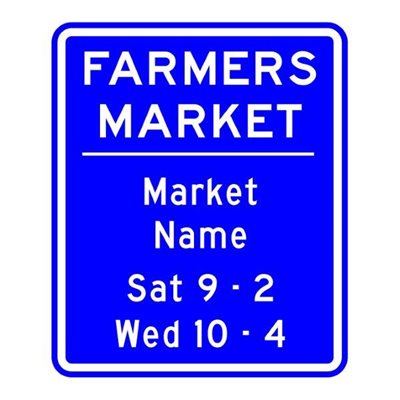 Farmers Market c / w Market Name, Days, And Hours