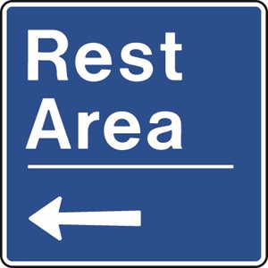 Rest Area c / w Left Arrow