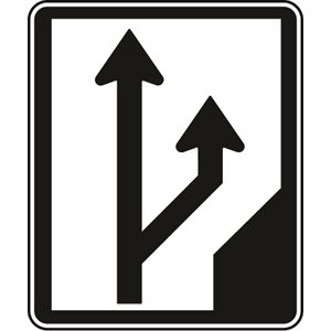 Slower Traffic Use Right Lane Symbol