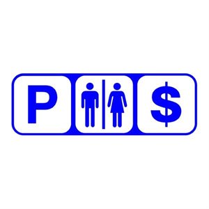 3 Double Sided (Service) symbols tab: Baby / Men / Women Washroom / Wheelchair Symbols.