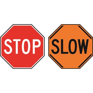 Stop / Slow Extension - Wood - 60"