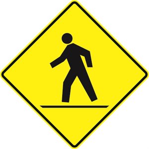 Pedestrian Crosswalk Ahead Symbol