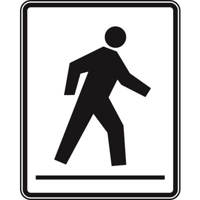 Pedestrian Crosswalk Symbol (Left)