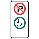 No Parking Handicap Parking Permitted c / w No Arrows