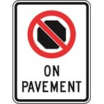 No Stopping c / w On Pavement