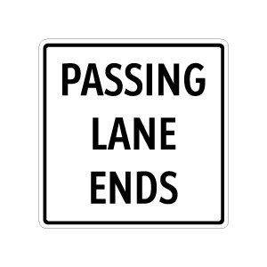 Passing Lane Ends