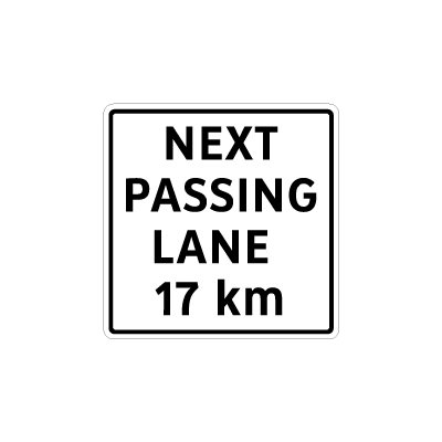 Next Passing Lane ___ km