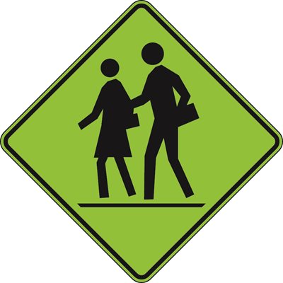School Crosswalk Ahead