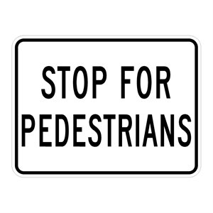 Pedestrian Crossing Tab - Stop For Pedestrians