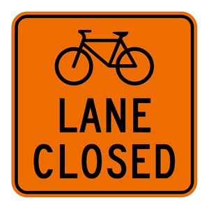Bike Symbol Lane Closed