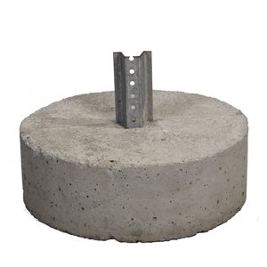 Round Concrete Base Uchannel Stub c / w Hardware *Not available in Saskatchewan