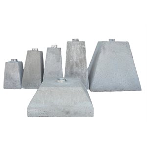 175 kg Concrete Base for 2-1 / 4" Square Post c / w Full Length Sleeve