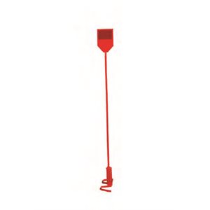 Culvert Marker - 3' - Steel Rod - Solid - Red HI Patch