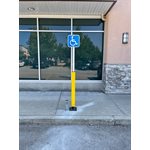 Post - Sta-Rite Impactable Sign Post with Bollard Enhancement - 78"