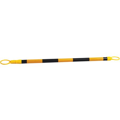 Retractable Cone Bar - 6ft - Black / Yellow Engineer Grade Facing